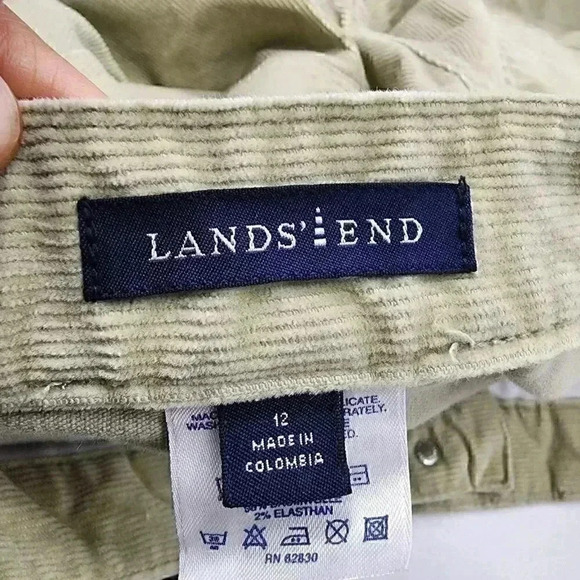 Lands' End Vintage Y2K Corduroy Lame Green Boot Cut Women's Pants 12 - Picture 5 of 8